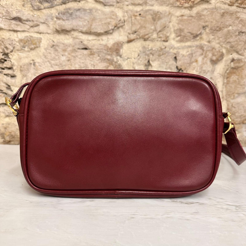 Must de Cartier Borsa Vintage a spalla in pelle bordeaux