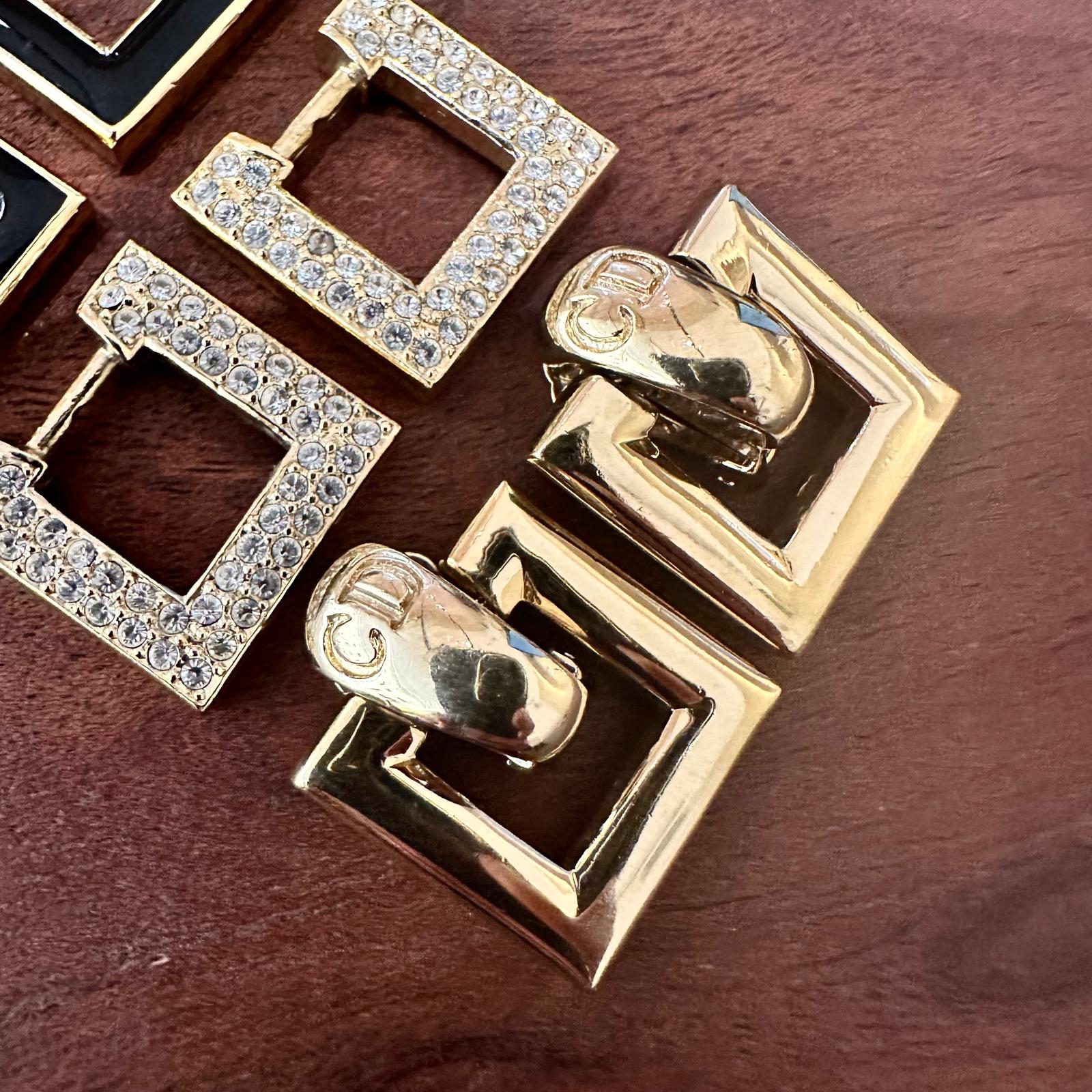 Orecchini Christian Dior Vintage tre Pezzi Intercambiabili