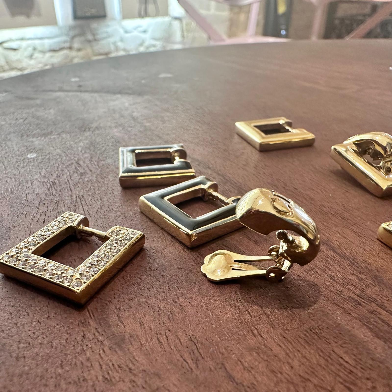 Orecchini Christian Dior Vintage tre Pezzi Intercambiabili