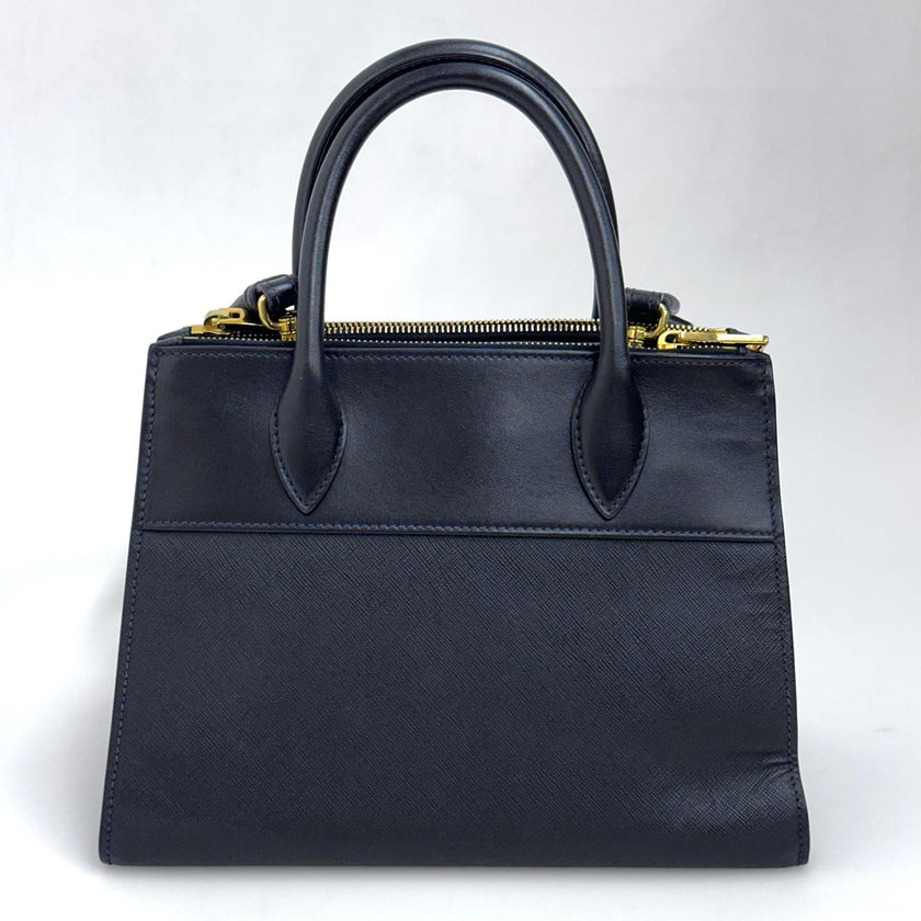Prada Borsa Esplanade in Saffiano Nero con tracolla