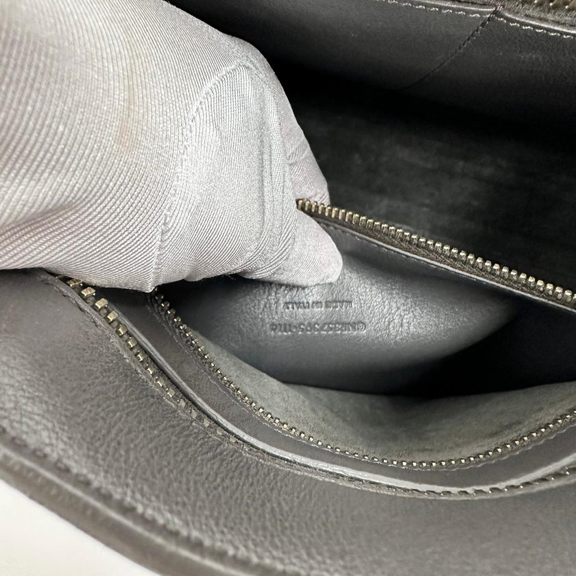 Saint Laurent Borsa Cabas Chyc Medium in pelle grigia