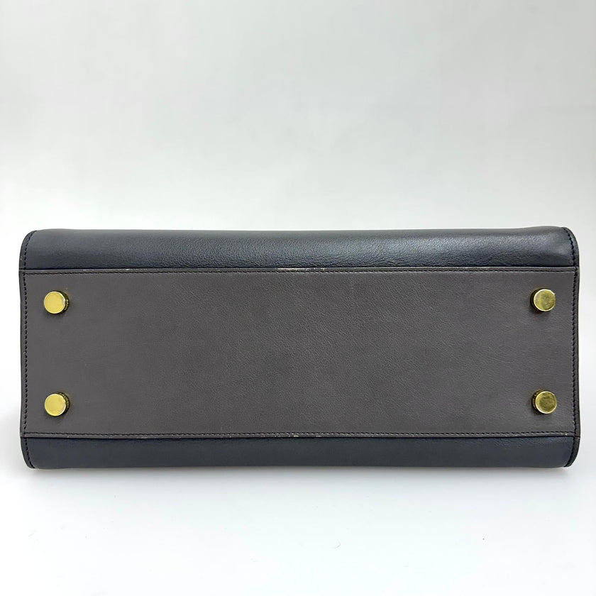 Saint Laurent Borsa Cabas Chyc Medium in pelle grigia