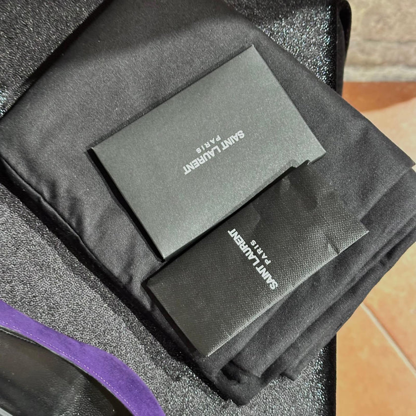 Saint Laurent Scarpe Décolleté in Camoscio Viola nr. 36