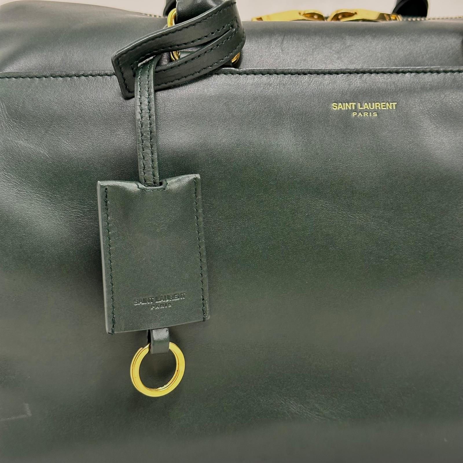 Borsa Saint Laurent Duffle Grande in Pelle Verde