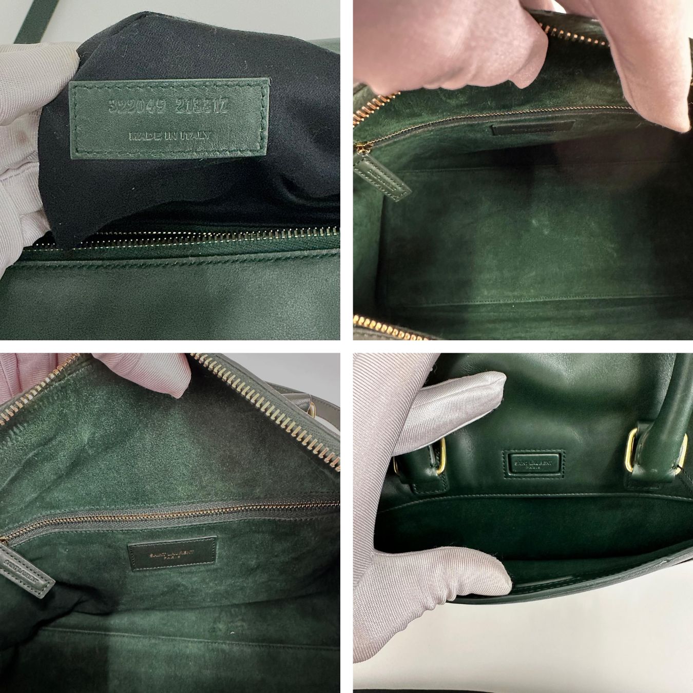 Borsa Saint Laurent Duffle Grande in Pelle Verde