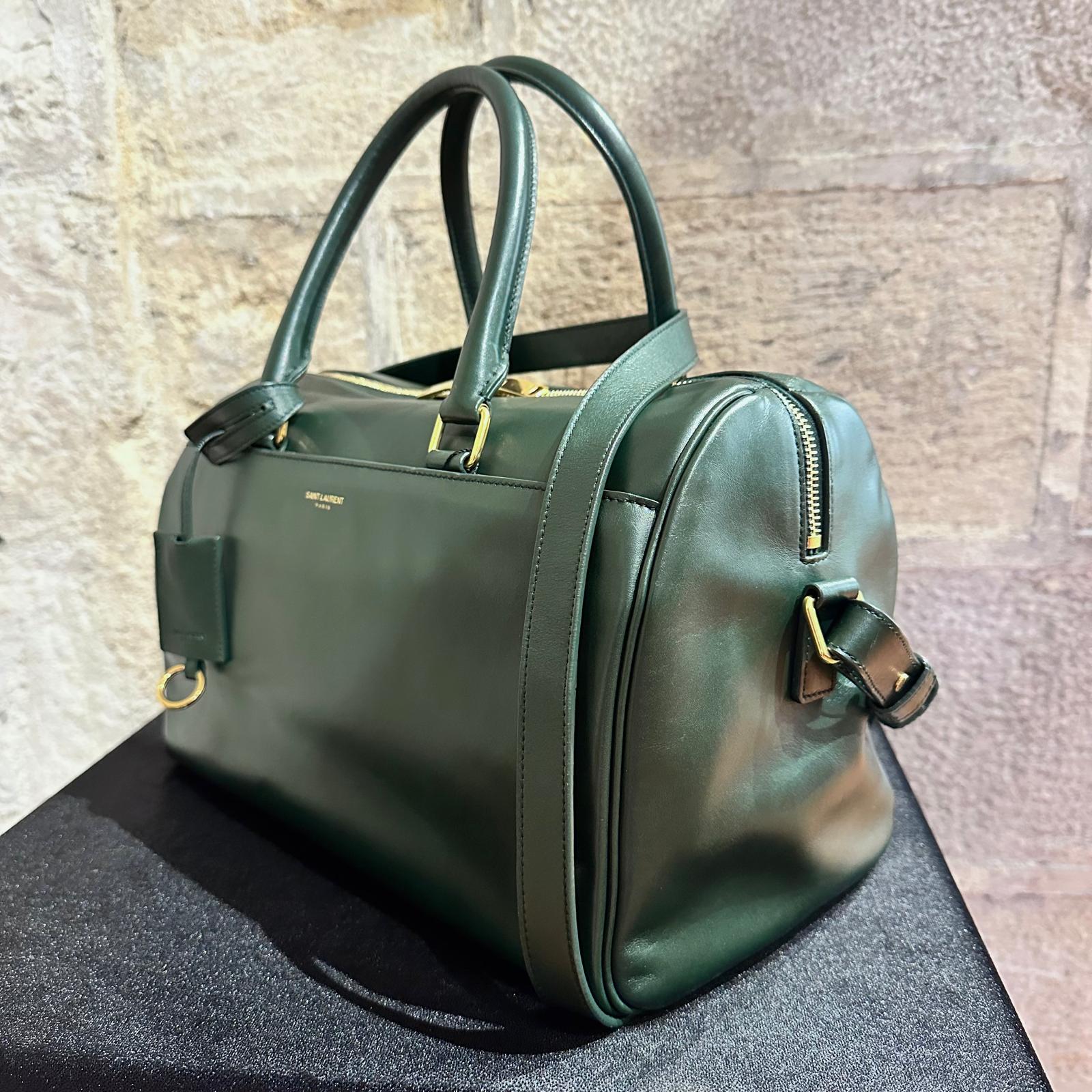 Borsa Saint Laurent Duffle Grande in Pelle Verde
