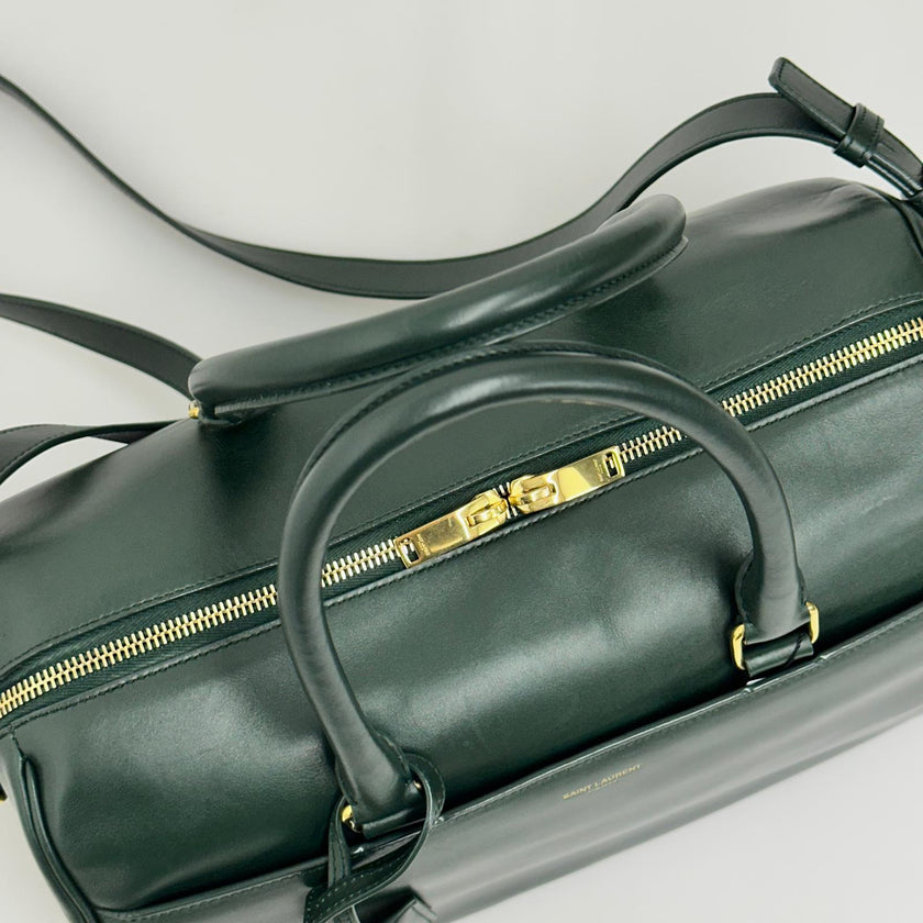Borsa Saint Laurent Duffle Grande in Pelle Verde
