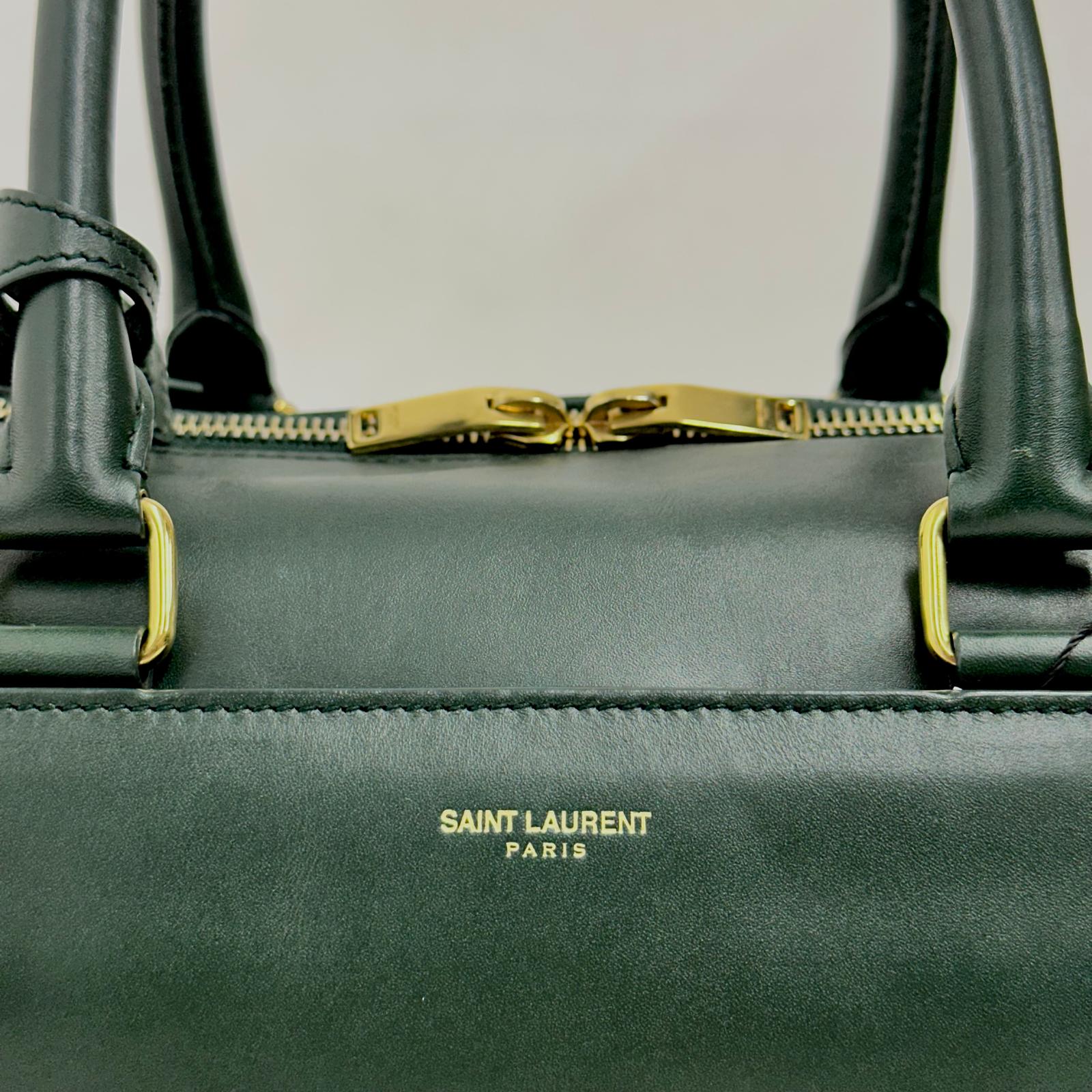 Borsa Saint Laurent Duffle Grande in Pelle Verde