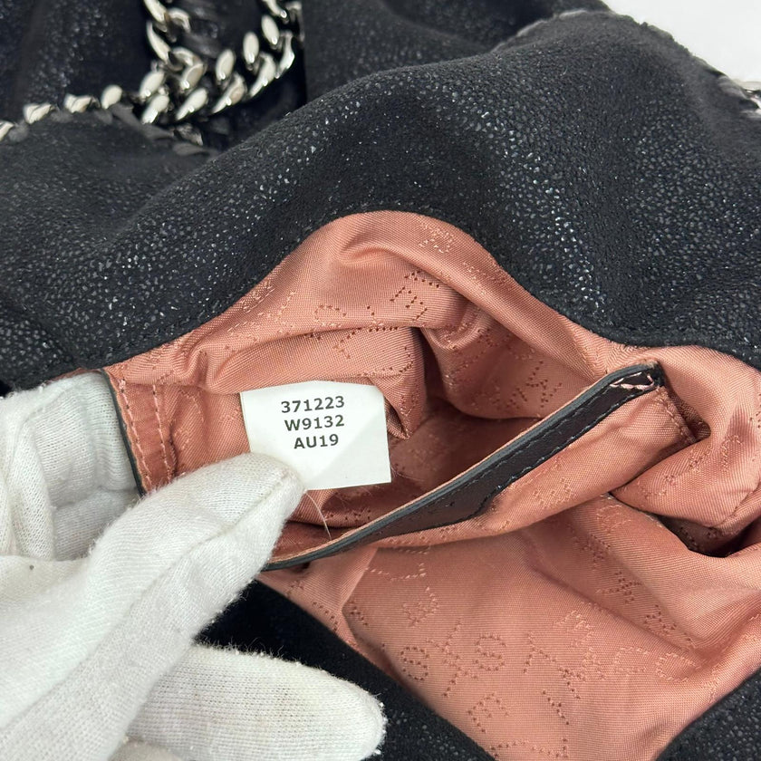 Stella McCartney Borsa a Spalla Falabella Mini Shaggy Deer Nera