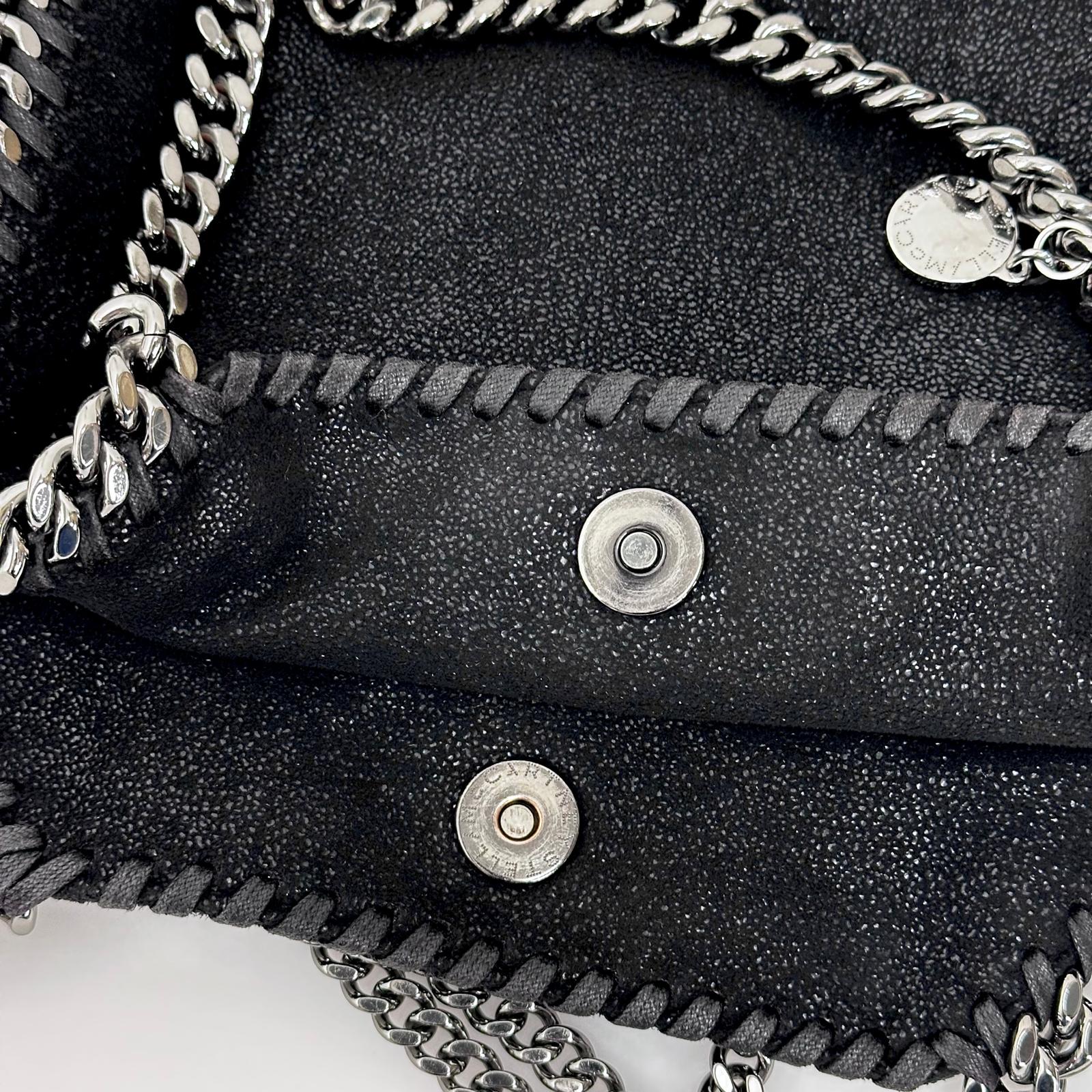 Stella McCartney Borsa a Spalla Falabella Mini Shaggy Deer Nera