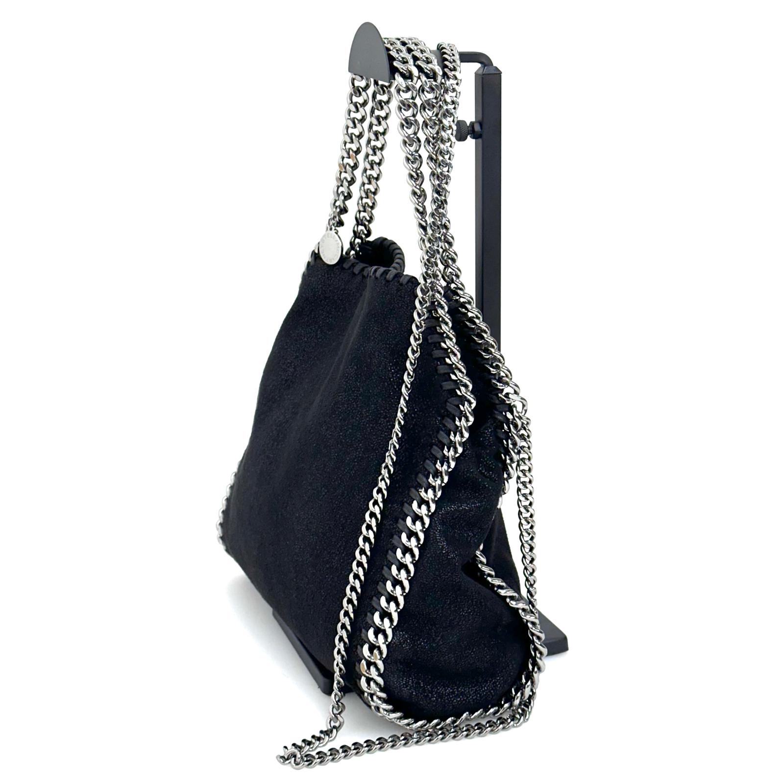 Stella McCartney Borsa a Spalla Falabella Mini Shaggy Deer Nera