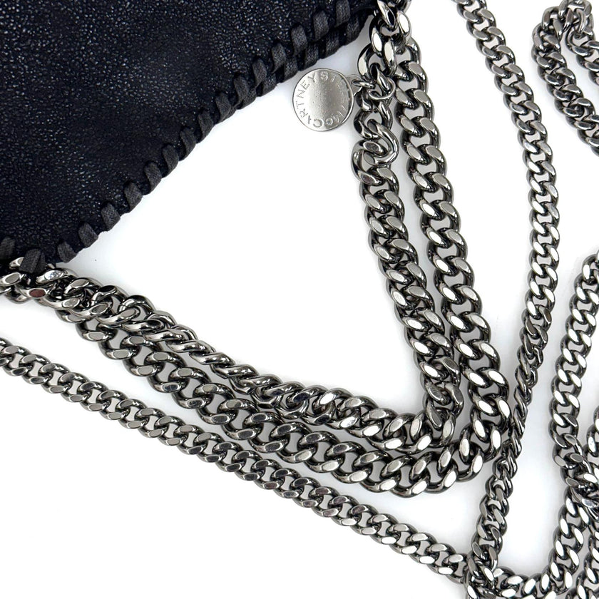 Stella McCartney Borsa a Spalla Falabella Mini Shaggy Deer Nera