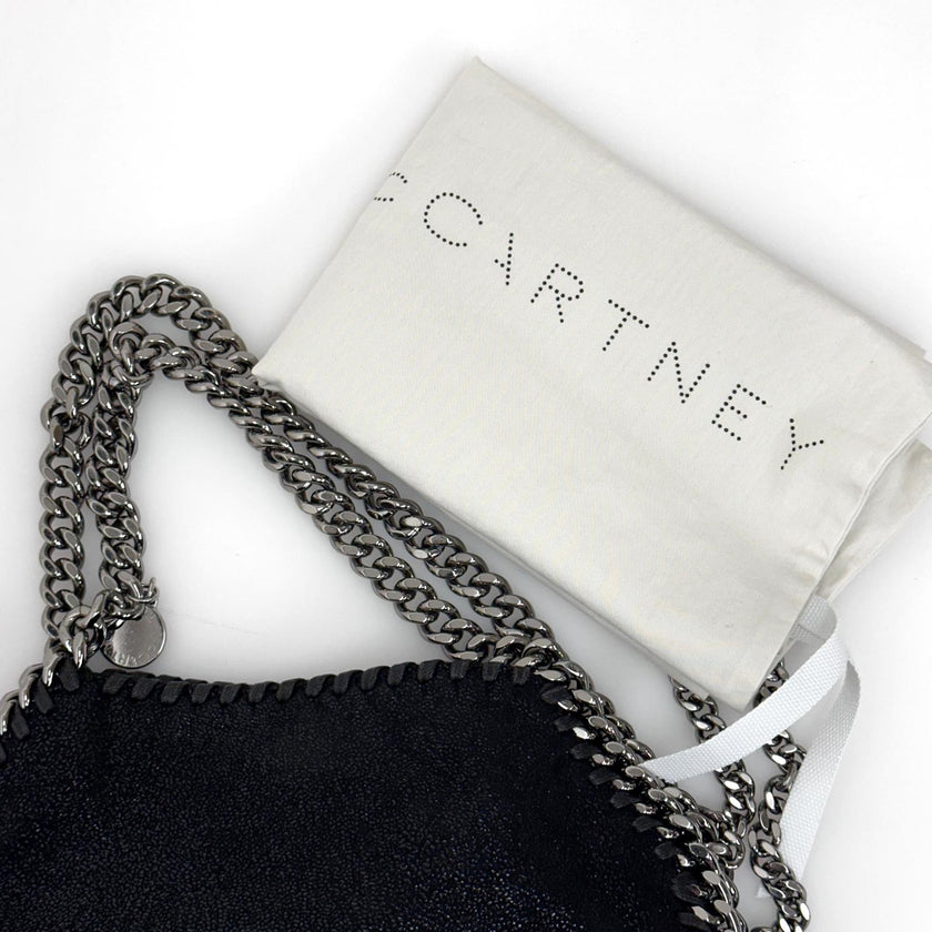 Stella McCartney Borsa a Spalla Falabella Mini Shaggy Deer Nera