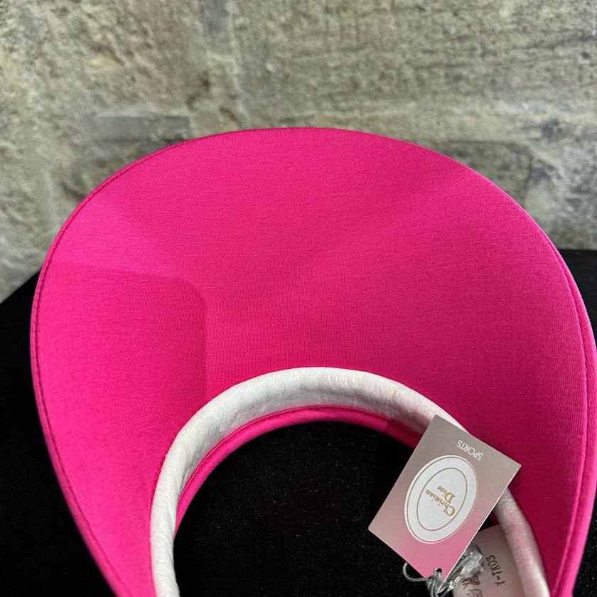 Visiera Vintage Christian Dior Sports in cotone fucsia