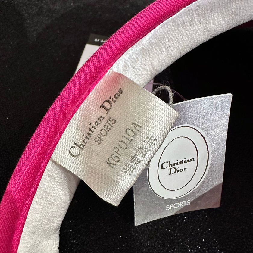 Visiera Vintage Christian Dior Sports in cotone fucsia