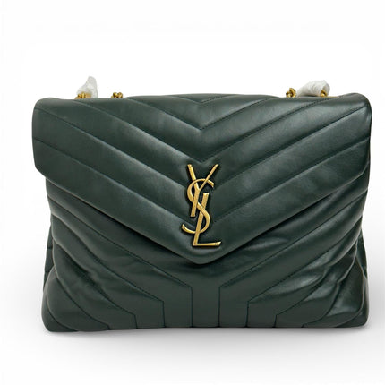 Saint Laurent borsa Lou Lou Large in pelle trapuntata verdone - Nuova