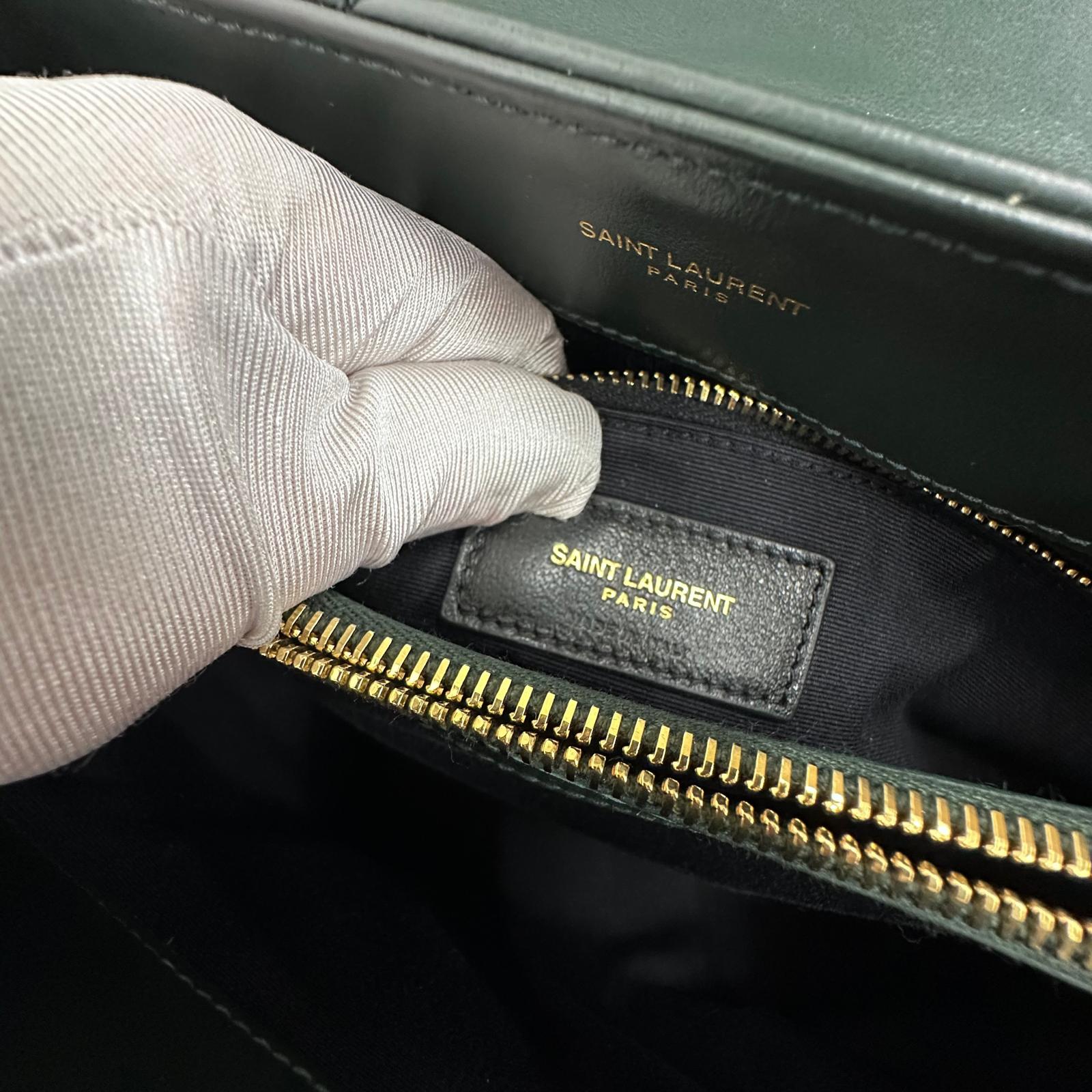 Saint Laurent borsa Lou Lou Large in pelle trapuntata verdone - Nuova