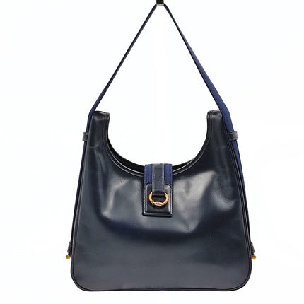Hermès borsa vintage Tsako in pelle blu anno '86