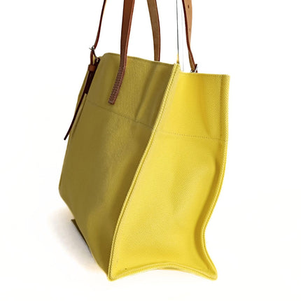 Hermès borsa a spalla Étrivière in tela gialla