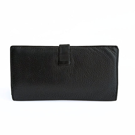Hermès portafoglio vintage Béarn Soufflet in pelle nera