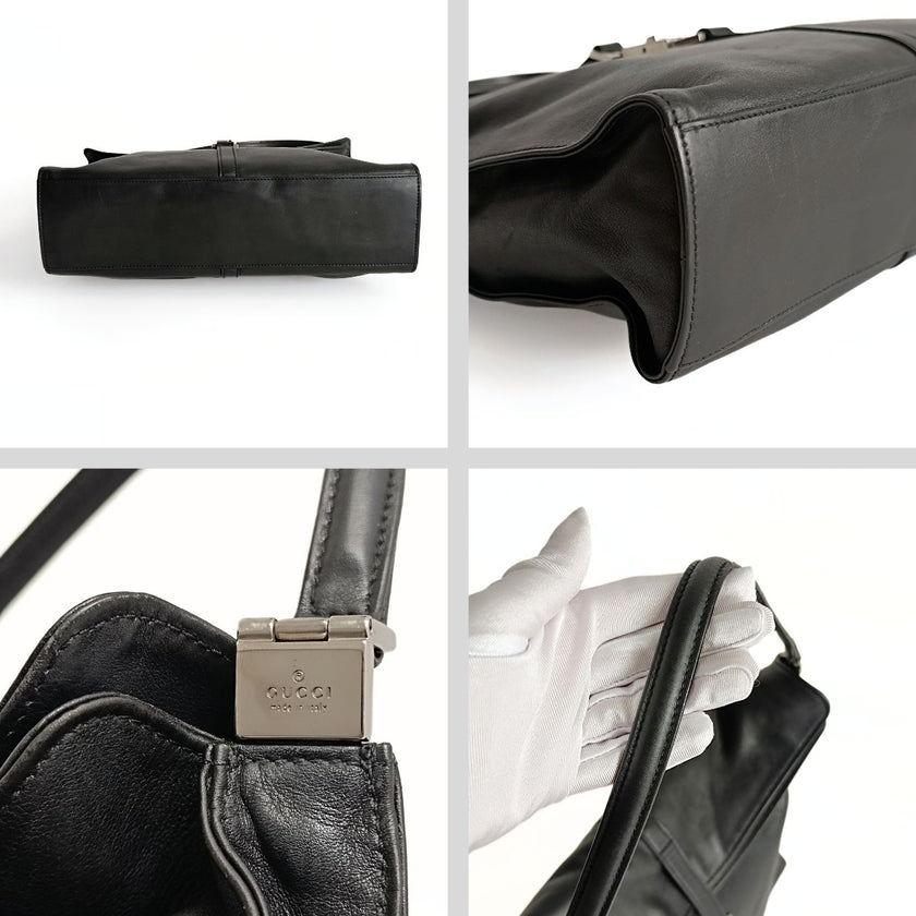 Gucci borsa a spalla Jackie in pelle nera