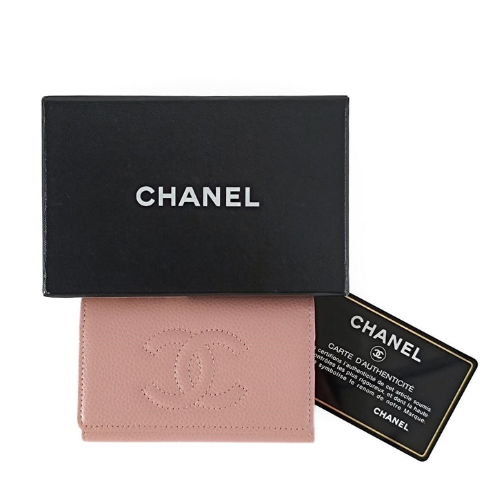 Chanel portachiavi 6 ganci in pelle Cavier rosa