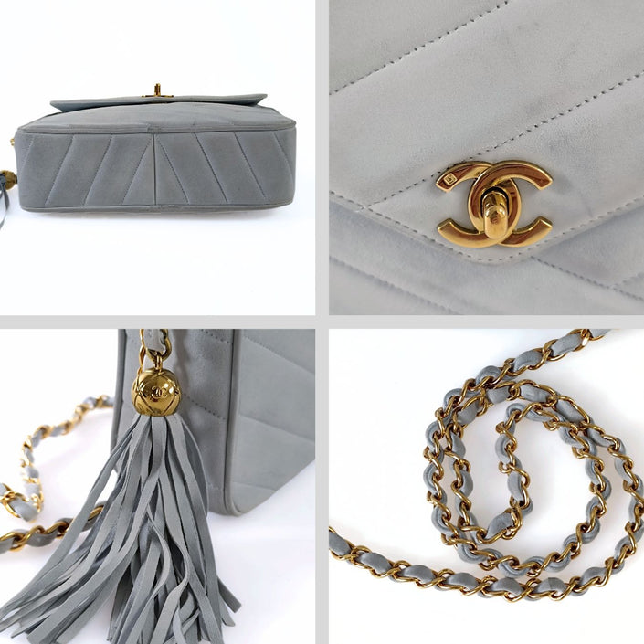 Chanel borsa a tracolla modello Camera con frangia