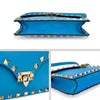 Valentino borsetta a spalla mini Rockstud in pelle turchese