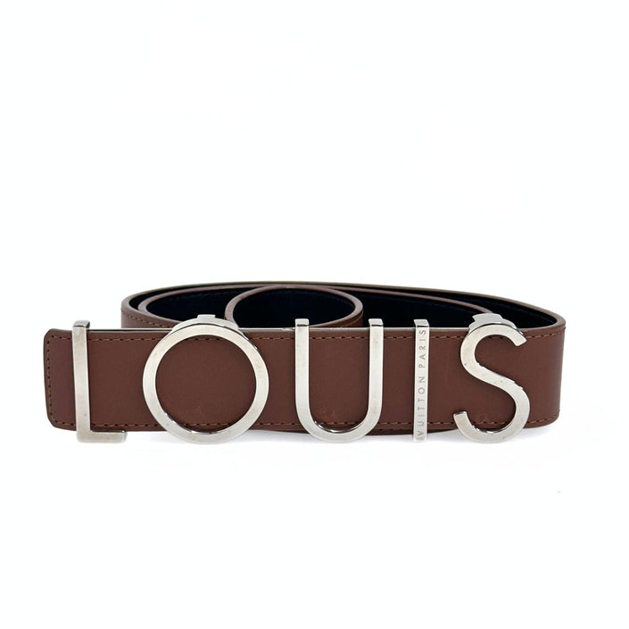 Louis Vuitton cintura da donna in pelle marrone