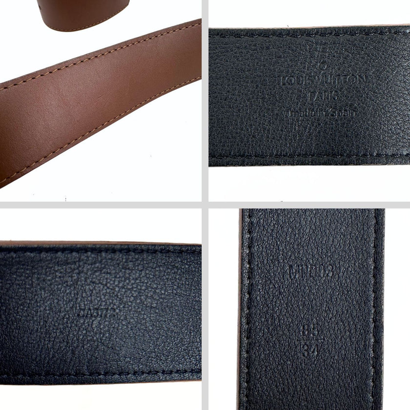 Louis Vuitton cintura da donna in pelle marrone