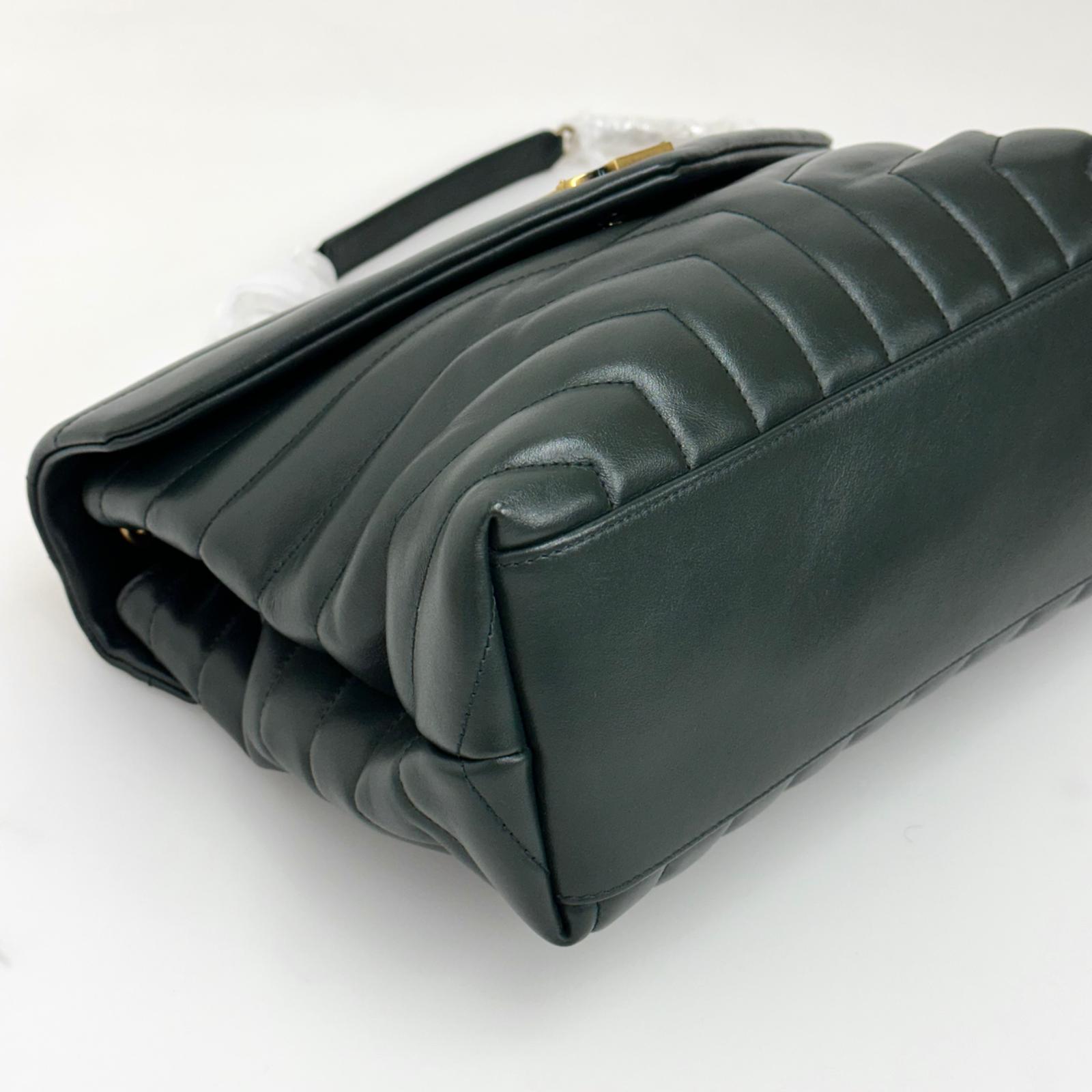 Saint Laurent borsa Lou Lou Large in pelle trapuntata verdone - Nuova