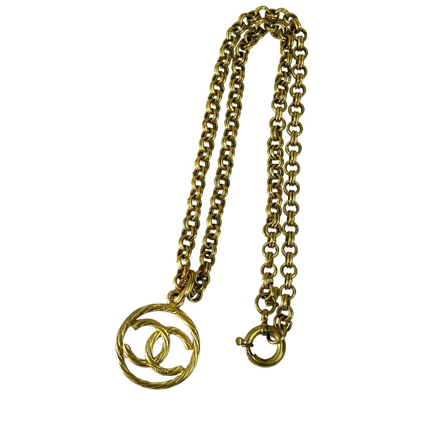 Chanel collana vintage 1993 CC medaglione