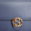 Borsa Gucci Wallet on Chain Interlocking in Pelle Avion