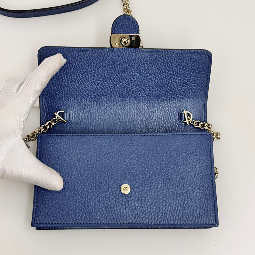 Borsa Gucci Wallet on Chain Interlocking in Pelle Avion