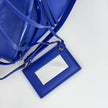 Balenciaga Borsa Mini Papier Zip Around blu in pelle