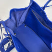 Balenciaga Borsa Mini Papier Zip Around blu in pelle