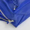 Balenciaga Borsa Mini Papier Zip Around blu in pelle