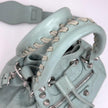 Balenciaga Borsa Pompon in pelle verde acqua