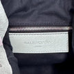 Balenciaga Borsa Pompon in pelle verde acqua