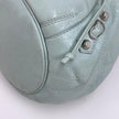 Balenciaga Borsa Pompon in pelle verde acqua