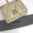 Balenciaga Borsa Puffy B Chain Trapuntata Beige