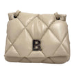 Balenciaga Borsa Puffy B Chain Trapuntata Beige