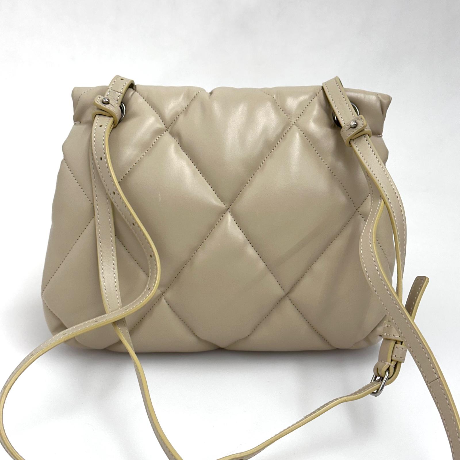 Balenciaga Borsa Puffy B Chain Trapuntata Beige