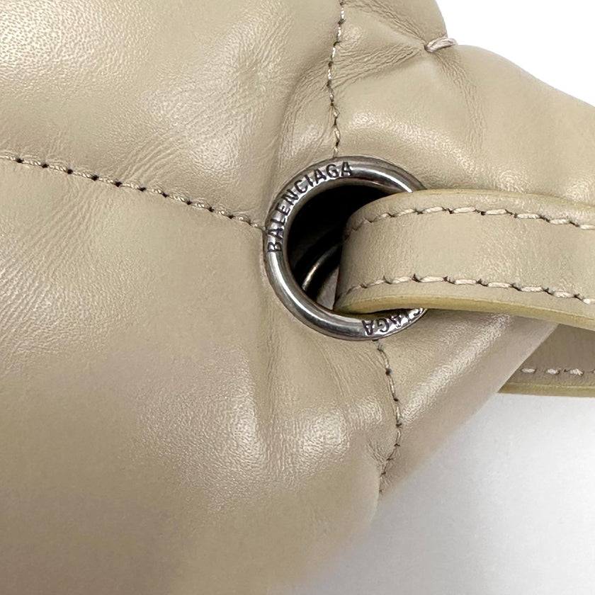 Balenciaga Borsa Puffy B Chain Trapuntata Beige