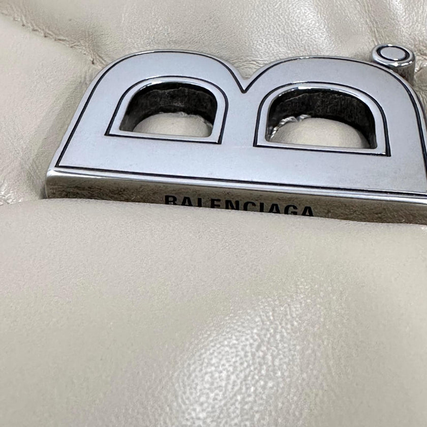 Balenciaga Borsa Puffy B Chain Trapuntata Beige