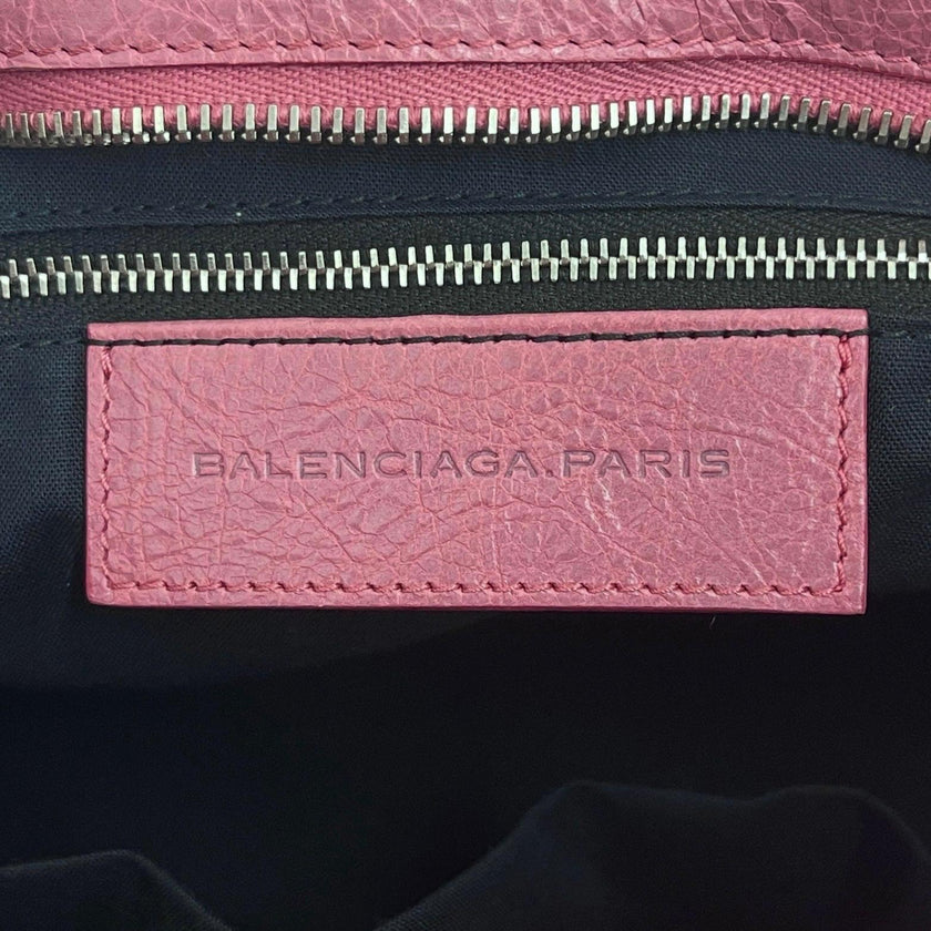 Balenciaga Borsa a Mano Classic City Brogues in Pelle Rosa