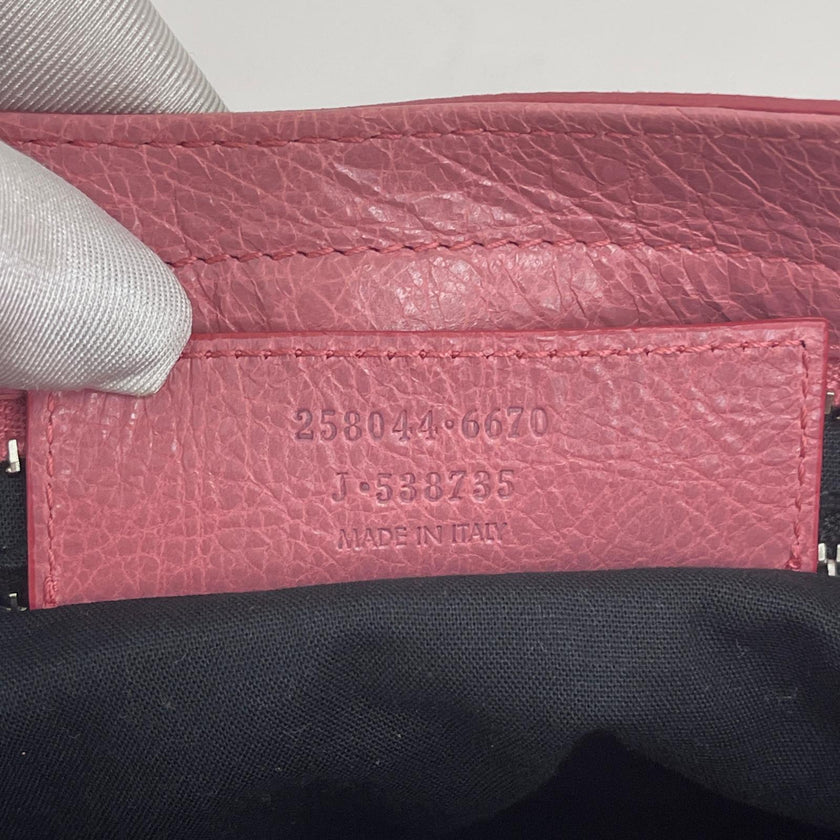 Balenciaga Borsa a Mano Classic City Brogues in Pelle Rosa