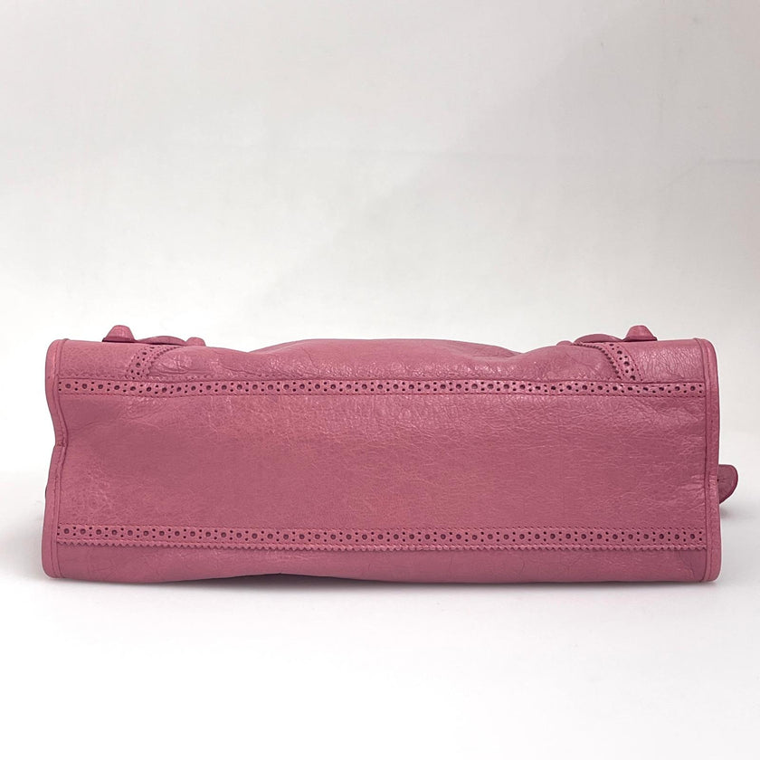 Balenciaga Borsa a Mano Classic City Brogues in Pelle Rosa