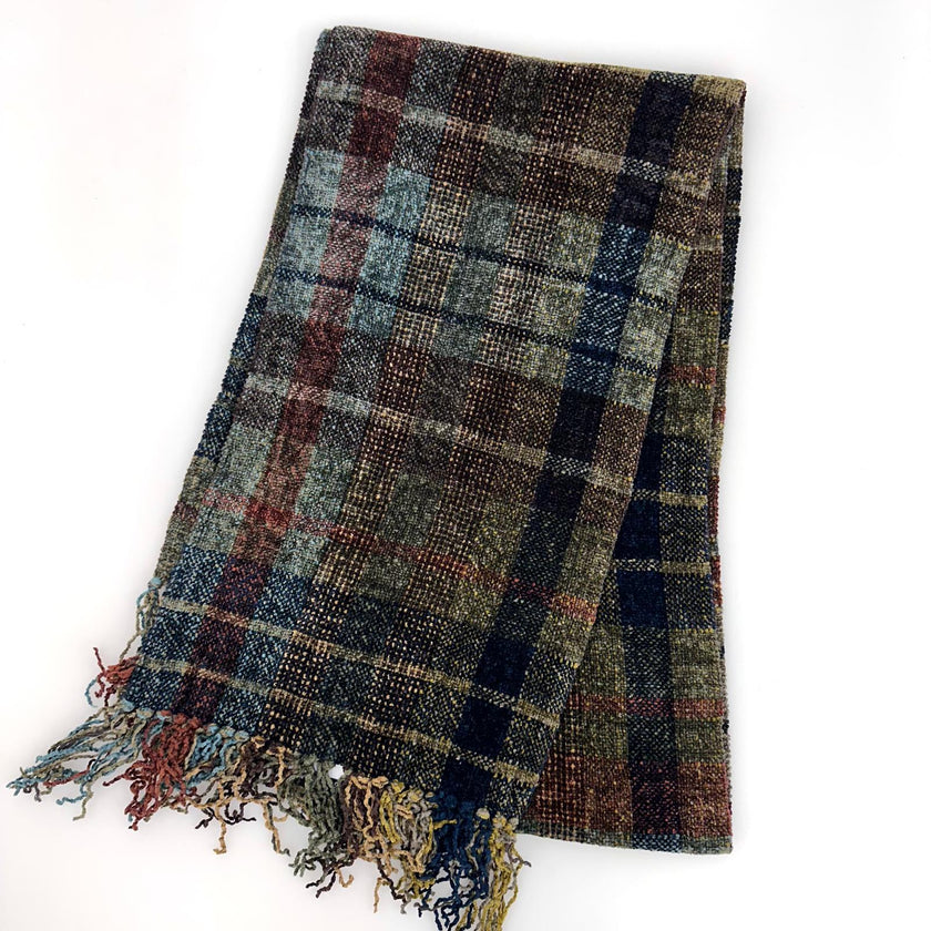 Balenciaga Le Dix sciarpa in tessuto effetto ciniglia multicolor