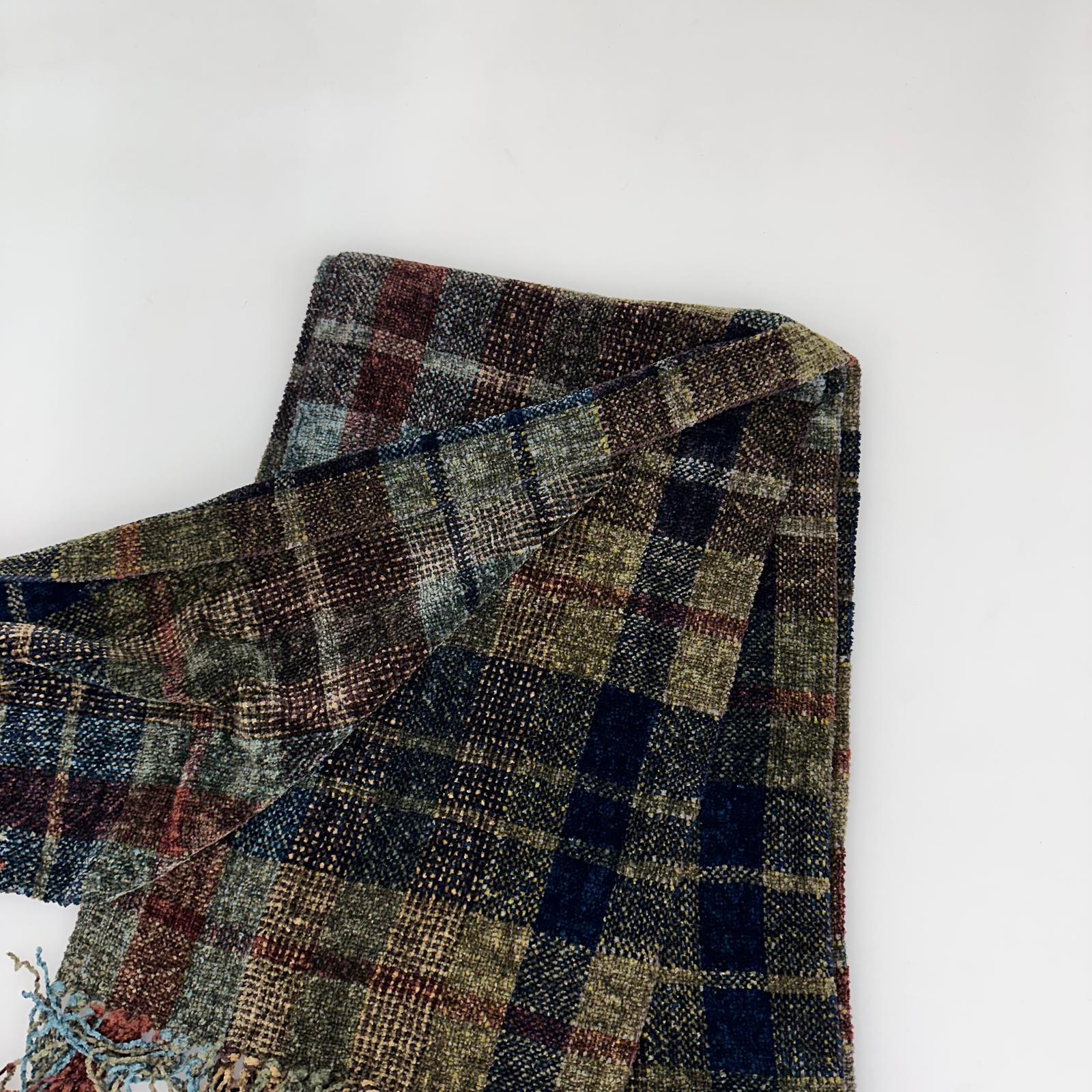 Balenciaga Le Dix sciarpa in tessuto effetto ciniglia multicolor